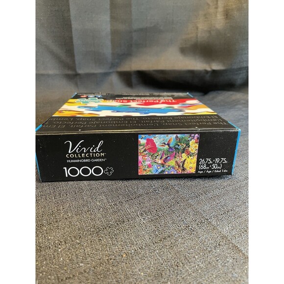 Buffalo Games Vivid Collection Jigsaw Puzzle Hummingbird Garden 1000 Pieces New - Picture 5 of 6